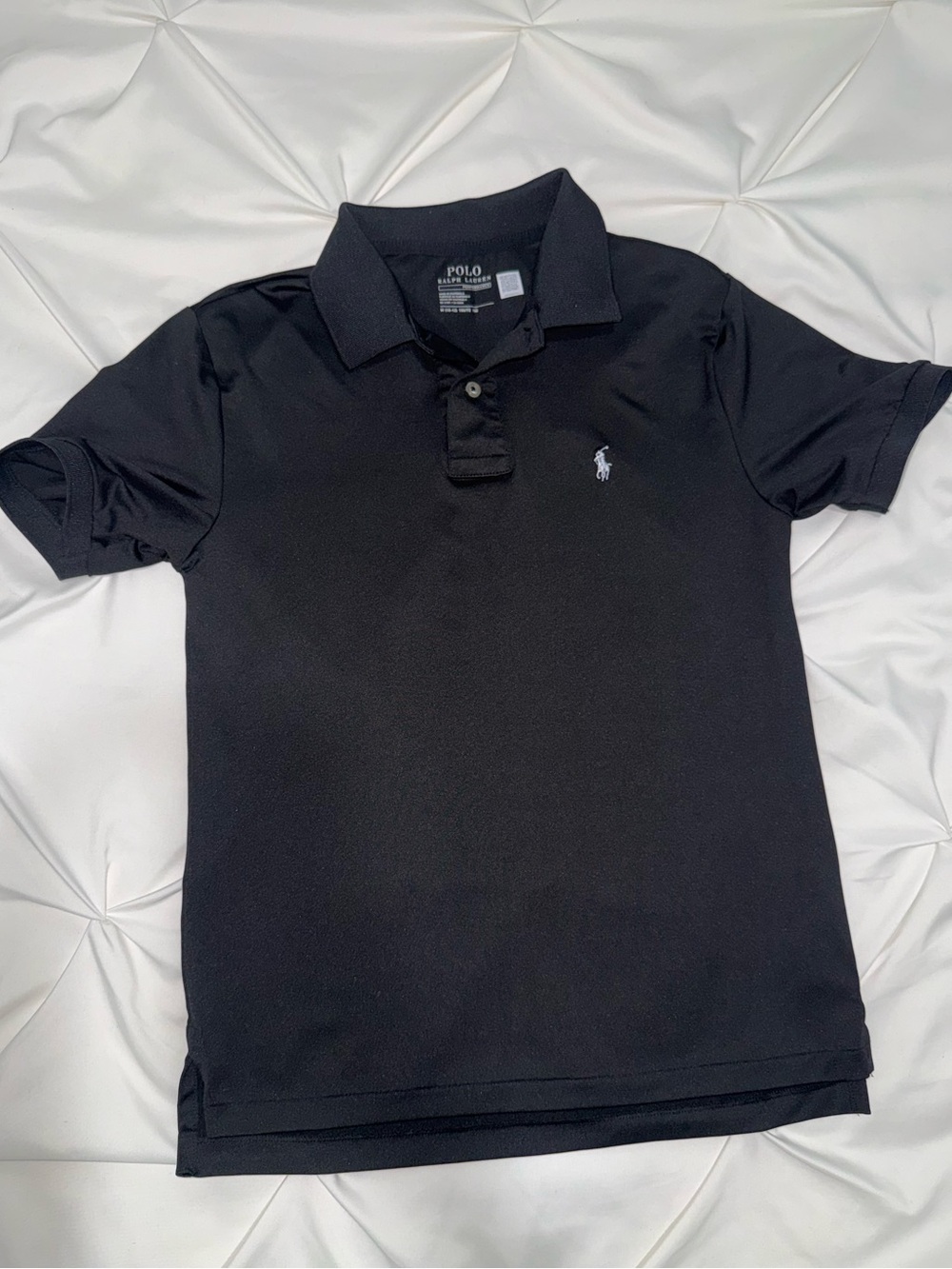 Polo by Ralph Lauren Black Short Sleeve Polo with Embroidered Pony